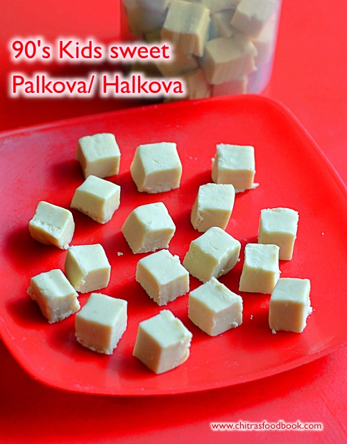  90’s Kids Sweet–Halkova Recipe / Palkova / Maida burfi Recipe 