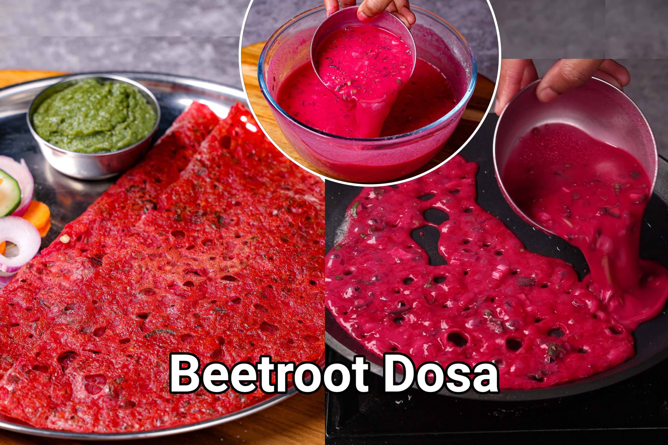 Beetroot Dosa Recipe | Instant Crispy Healthy Beetroot Pink Dosa