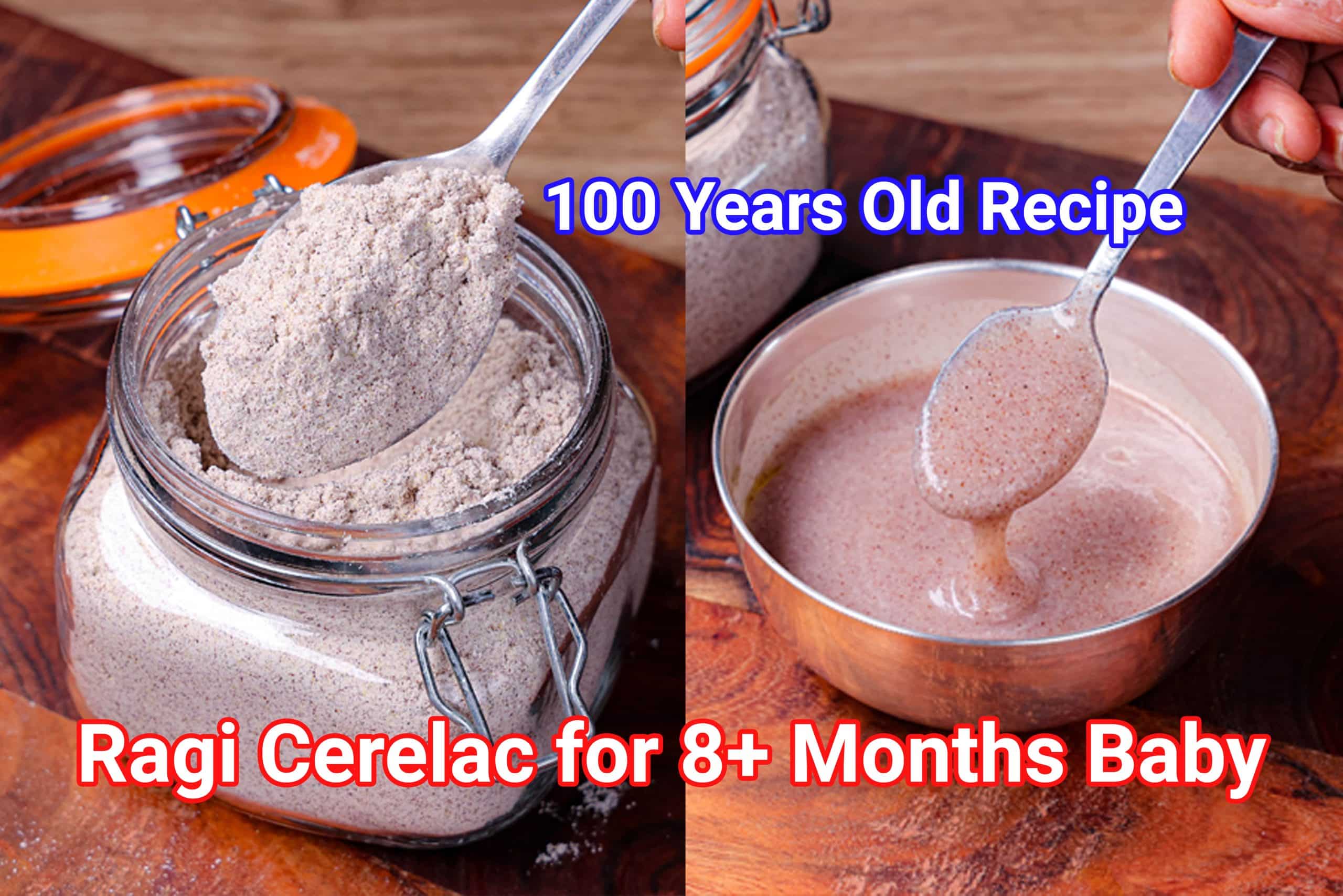 Ragi Porridge For Babies | Homemade Ragi Cerelac Powder