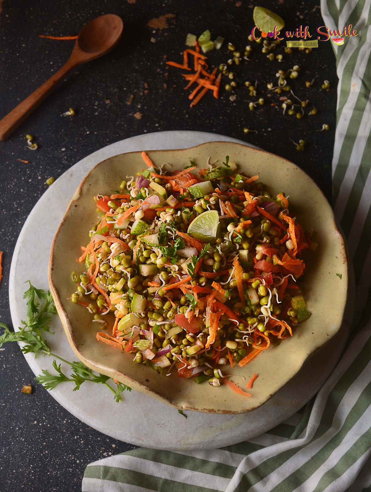 SPROUTS SALAD RECIPE | HEALTHY MOONG SPROUTS SALAD
