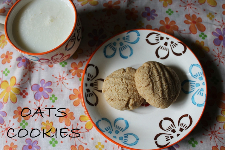 Eggless Oats Cookies – Just 4 Ingredients 