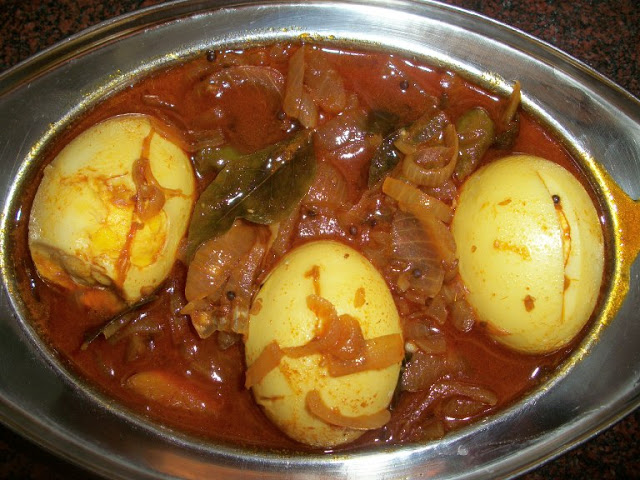 Egg Pulusu / Egg Cooked in Tamarind Sauce 